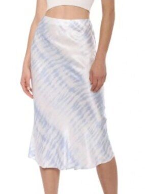 Anya Midi Skirt in Blue Tide